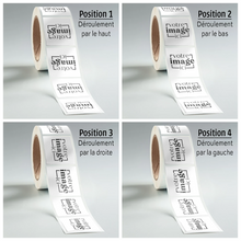 Load image into Gallery viewer, Rouleau d’étiquettes carrées à l’épreuve de l’eau